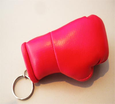 Schlüsselanhänger Boxhandschuh rot